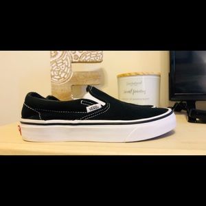 Black slip on vans